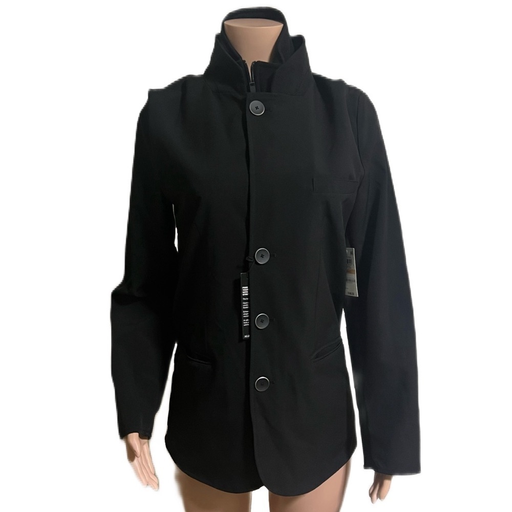 ALFANI Women’s Black Button Up and Zipper Jacket